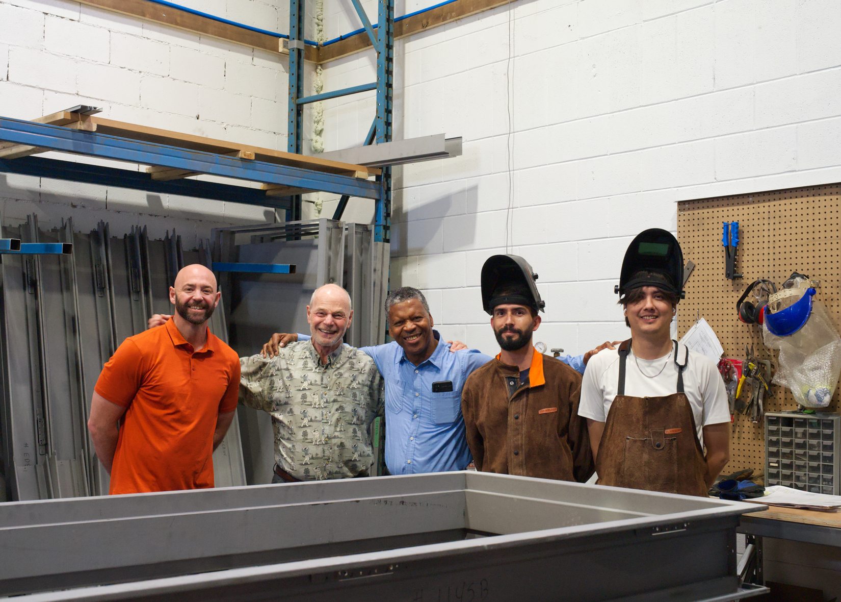 Gunther's hollow metal frame fabrication shop